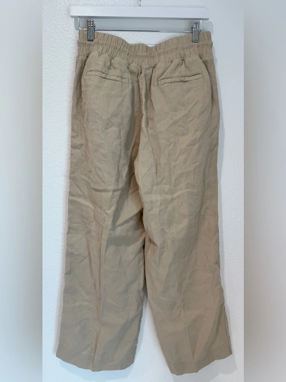 Quince European Flax Linen Wide Leg Pants Pocket Casual Beach Summer Lounge M